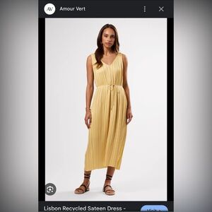 NWT Amour Vert Lisbon Recycled Santeen Dress Woman size Medium